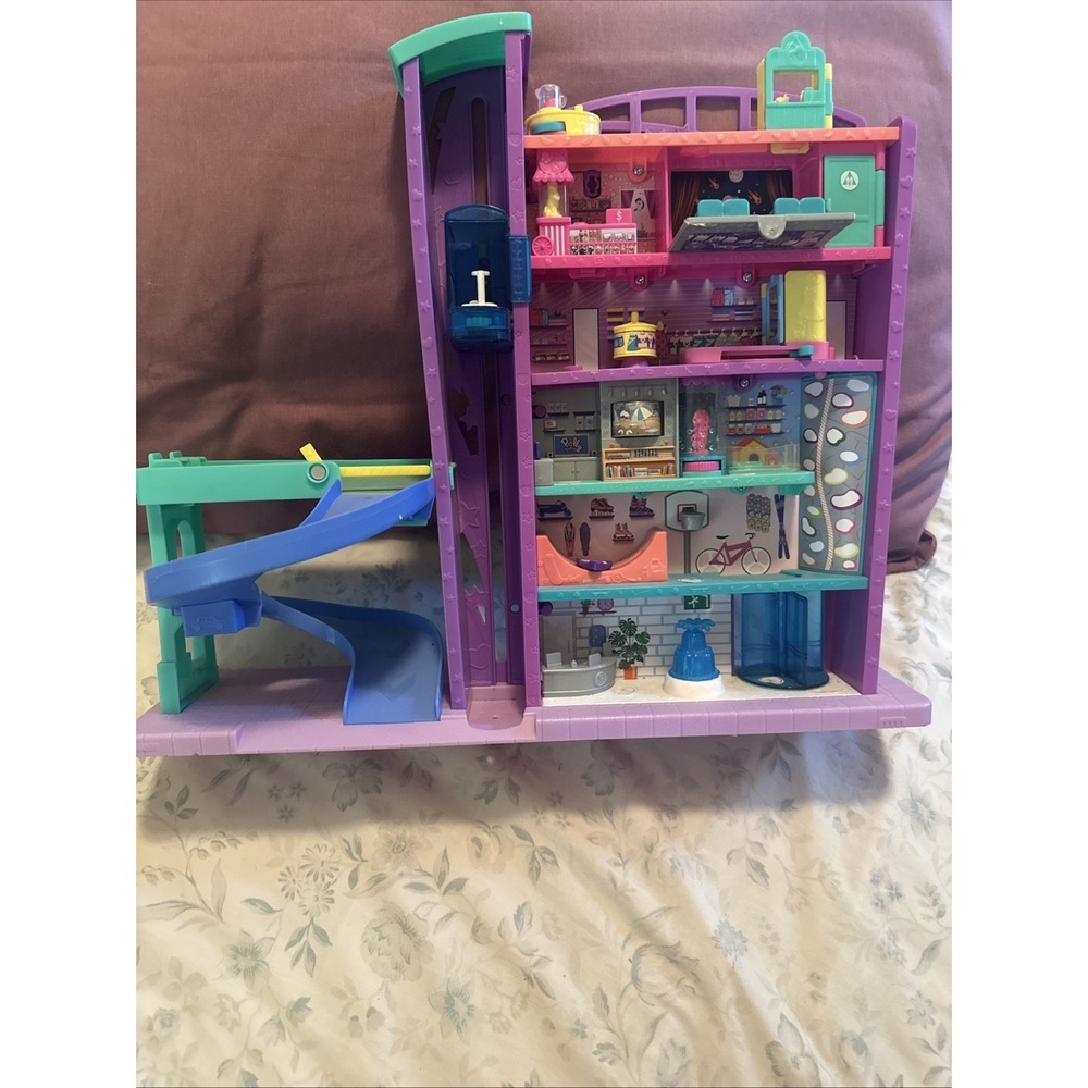 Polly Pocket Mega Mall Playset Elevator Works. No Accessories‎ Or Dolls